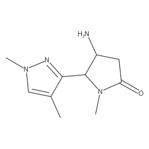 (4S,5S)-4-amino-5-(1,4-dimethylpyrazol-3-yl)-1-methylpyrrolidin-2-one Structure