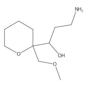 3-Amino-1-[2-(methoxymethyl)oxan-2-yl]propan-1-ol结构式