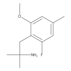 1-(2-Fluoro-6-methoxy-4-methylphenyl)-2-methylpropan-2-amine结构式