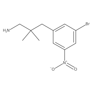 3-(3-Bromo-5-nitrophenyl)-2,2-dimethylpropan-1-amine结构式
