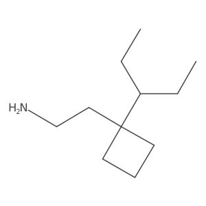 2-[1-(Pentan-3-yl)cyclobutyl]ethan-1-amine结构式