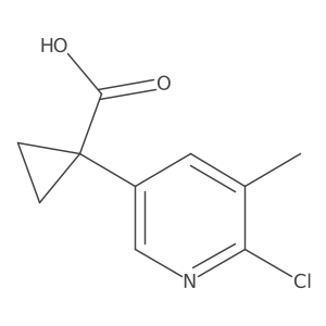 1-(6-Chloro-5-methylpyridin-3-yl)cyclopropane-1-carboxylic acid结构式
