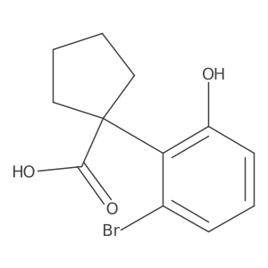 1-(2-Bromo-6-hydroxyphenyl)cyclopentane-1-carboxylic acid Structure