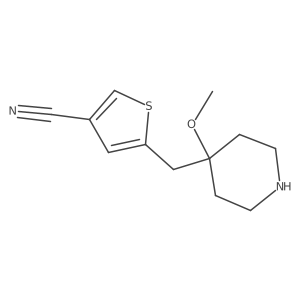 5-[(4-Methoxypiperidin-4-yl)methyl]thiophene-3-carbonitrile结构式