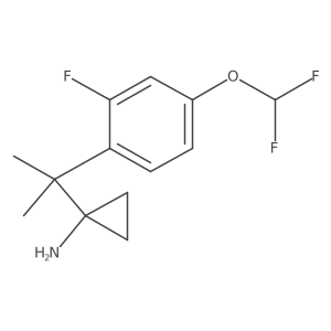 1-{2-[4-(Difluoromethoxy)-2-fluorophenyl]propan-2-yl}cyclopropan-1-amine结构式