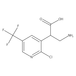 3-Amino-2-[2-chloro-5-(trifluoromethyl)pyridin-3-yl]propanoic acid结构式