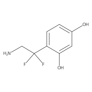 4-(2-Amino-1,1-difluoroethyl)benzene-1,3-diol Structure