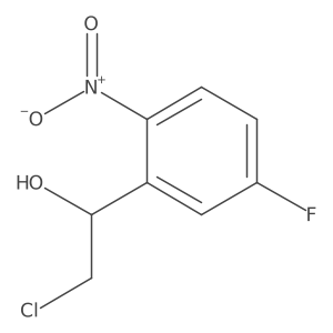 2-Chloro-1-(5-fluoro-2-nitrophenyl)ethan-1-ol Structure