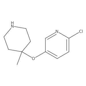 2-Chloro-5-[(4-methylpiperidin-4-yl)oxy]pyridine Structure