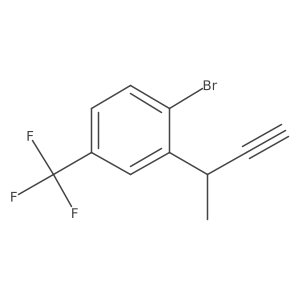 1-Bromo-2-(but-3-yn-2-yl)-4-(trifluoromethyl)benzene结构式