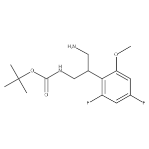 tert-butyl N-[3-amino-2-(2,4-difluoro-6-methoxyphenyl)propyl]carbamate Structure