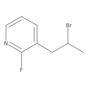 3-(2-Bromopropyl)-2-fluoropyridine结构式