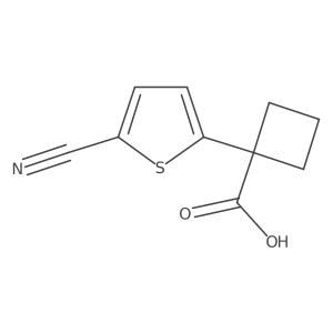 1-(5-Cyanothiophen-2-yl)cyclobutane-1-carboxylic acid结构式