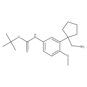 tert-butyl N-{3-[1-(aminomethyl)cyclopentyl]-4-methoxyphenyl}carbamate Structure