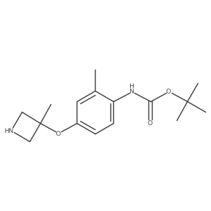 tert-butyl N-{2-methyl-4-[(3-methylazetidin-3-yl)oxy]phenyl}carbamate结构式