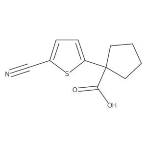 1-(5-Cyanothiophen-2-yl)cyclopentane-1-carboxylic acid Structure