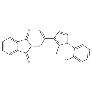 1,3-dioxo-2,3-dihydro-1H-isoindol-2-yl 1-(2-fluorophenyl)-5-methyl-1H-pyrazole-4-carboxylate Structure