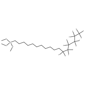 12,12,13,13,14,14,15,15,16,16,17,17,17-Tridecafluoroheptadecyltrimethoxysilane结构式