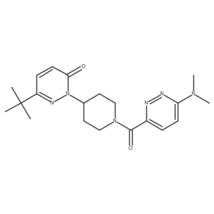 6-Tert-butyl-2-{1-[6-(dimethylamino)pyridazine-3-carbonyl]piperidin-4-yl}-2,3-dihydropyridazin-3-one结构式