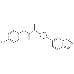 2-(4-bromophenyl)-N-methyl-N-(1-{[1,2,4]triazolo[4,3-b]pyridazin-6-yl}azetidin-3-yl)acetamide结构式