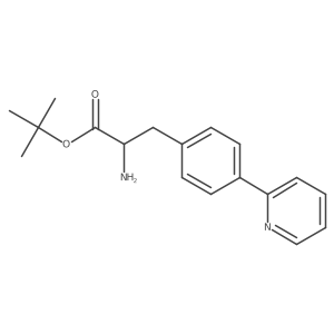 Tert-butyl (2R)-2-amino-3-(4-pyridin-2-ylphenyl)propanoate结构式