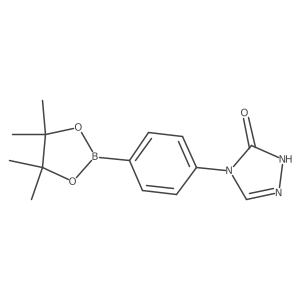 4-[4-(Tetramethyl-1,3,2-dioxaborolan-2-yl)phenyl]-2H-1,2,4-triazol-3-one结构式