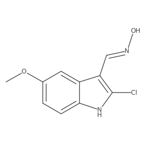 2-Chloro-5-methoxy-1H-indole-3-carboxaldehyde oxime Structure