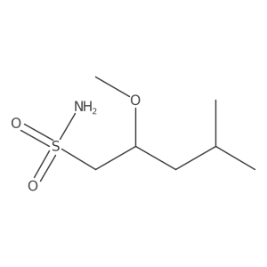 2-Methoxy-4-methylpentane-1-sulfonamide结构式