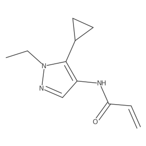 N-(5-cyclopropyl-1-ethyl-1H-pyrazol-4-yl)prop-2-enamide结构式