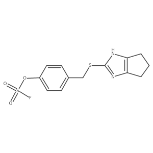 2-[(4-Fluorosulfonyloxyphenyl)methylsulfanyl]-1,4,5,6-tetrahydrocyclopenta[d]imidazole Structure