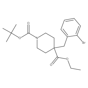 1-tert-Butyl 4-ethyl 4-[(2-bromophenyl)methyl]piperidine-1,4-dicarboxylate Structure