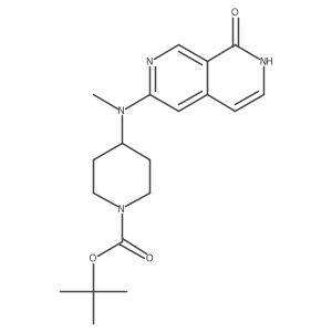 Tert-butyl 4-[methyl(8-oxo-7,8-dihydro-2,7-naphthyridin-3-yl)amino]piperidine-1-carboxylate结构式