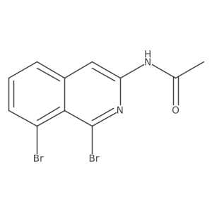 N-(1,8-Dibromoisoquinolin-3-yl)acetamide结构式
