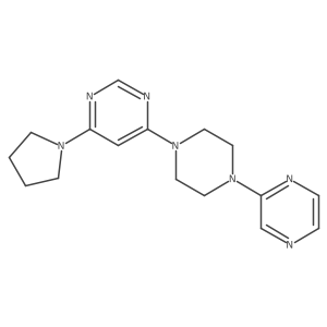 4-[4-(Pyrazin-2-yl)piperazin-1-yl]-6-(pyrrolidin-1-yl)pyrimidine Structure