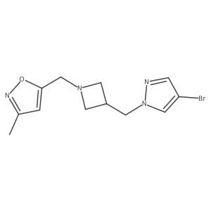 5-({3-[(4-bromo-1H-pyrazol-1-yl)methyl]azetidin-1-yl}methyl)-3-methyl-1,2-oxazole结构式