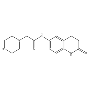 N-(1,2,3,4-Tetrahydro-2-oxo-6-quinolinyl)-1-piperazineacetamide Structure