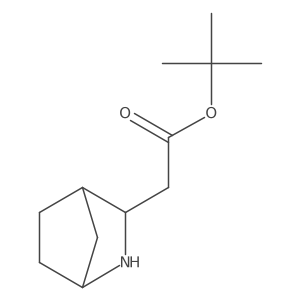 tert-butyl 2-[(1R,3R,4S)-2-azabicyclo[2.2.1]heptan-3-yl]acetate结构式