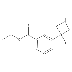 Ethyl 3-(3-fluoroazetidin-3-yl)benzoate结构式