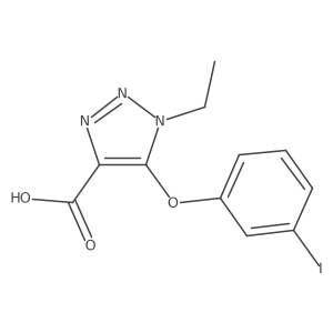 1-Ethyl-5-(3-iodophenoxy)-1H-1,2,3-triazole-4-carboxylic acid Structure