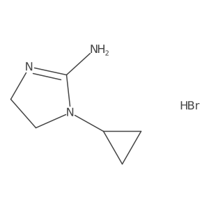 1-cyclopropyl-4,5-dihydro-1H-imidazol-2-amine hydrobromide结构式