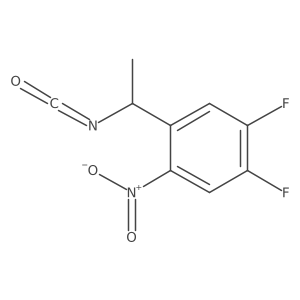 1,2-Difluoro-4-(1-isocyanatoethyl)-5-nitrobenzene结构式