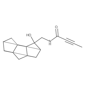 N-({8-hydroxypentacyclo[5.4.0.0^{2,6}.0^{3,10}.0^{5,9}]undecan-8-yl}methyl)but-2-ynamide结构式