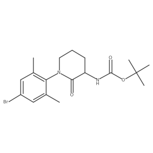 tert-butyl N-[1-(4-bromo-2,6-dimethylphenyl)-2-oxopiperidin-3-yl]carbamate结构式