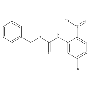 benzyl N-(2-bromo-5-nitropyridin-4-yl)carbamate结构式