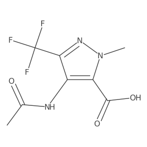 4-acetamido-1-methyl-3-(trifluoromethyl)-1H-pyrazole-5-carboxylic acid结构式