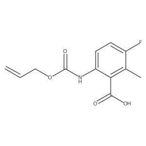 3-Fluoro-2-methyl-6-{[(prop-2-en-1-yloxy)carbonyl]amino}benzoic acid结构式