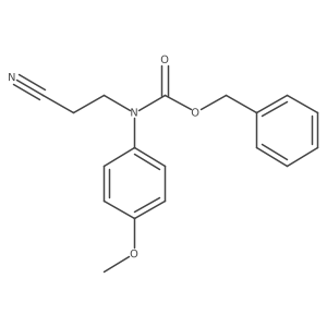 benzyl N-(2-cyanoethyl)-N-(4-methoxyphenyl)carbamate Structure