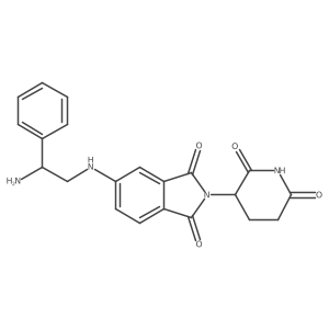 5-{[(2S)-2-amino-2-phenylethyl]amino}-2-(2,6-dioxopiperidin-3-yl)-2,3-dihydro-1H-isoindole-1,3-dione结构式