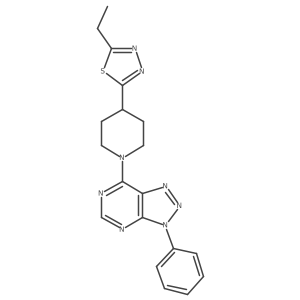 4-(5-ethyl-1,3,4-thiadiazol-2-yl)-1-{3-phenyl-3H-[1,2,3]triazolo[4,5-d]pyrimidin-7-yl}piperidine结构式