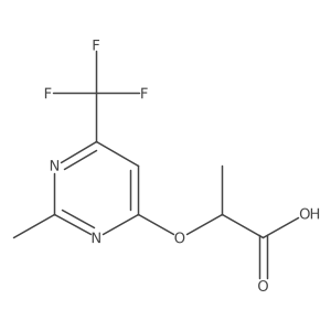 2-((2-Methyl-6-(trifluoromethyl)pyrimidin-4-yl)oxy)propanoic acid结构式